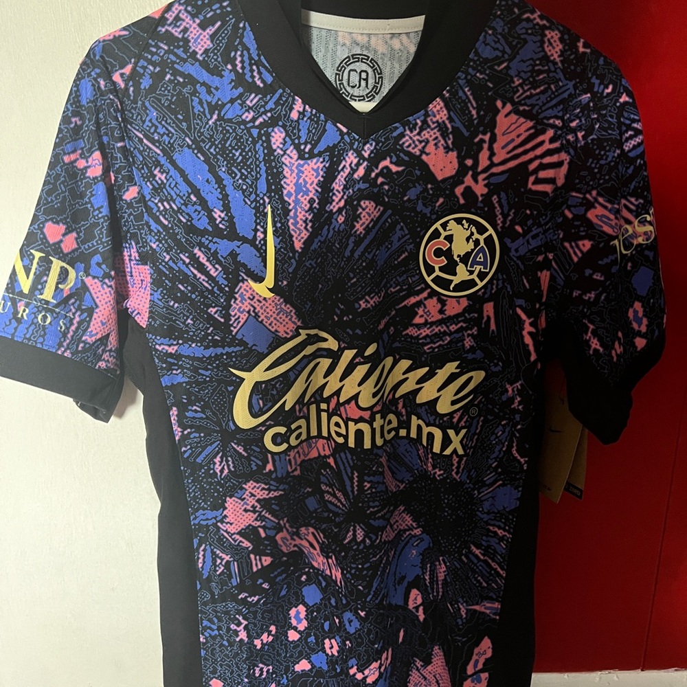 Nike Club América Graphic Soccer Jersey - Blue and Pink